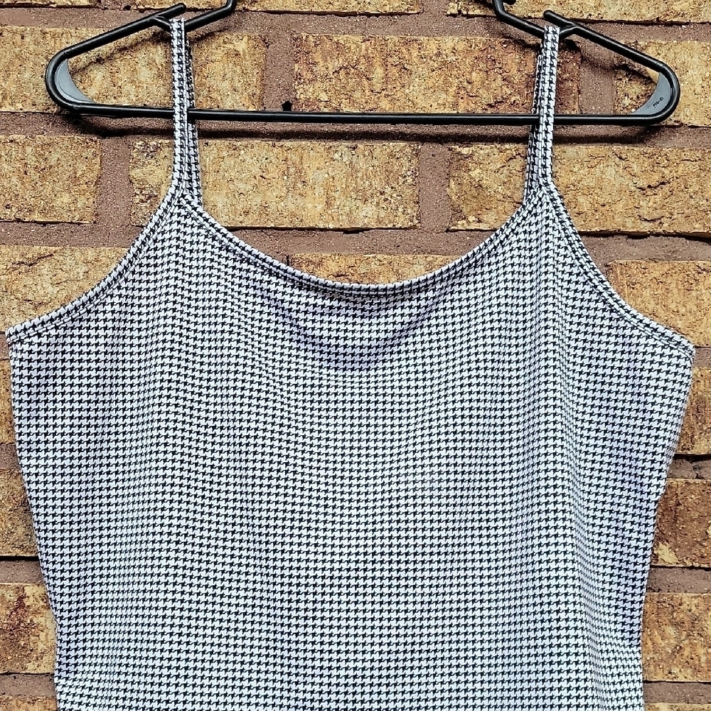 Lane Bryant Women's White & Black Checkered Tank Top Size 14/16W - Picture 4 of 7